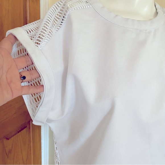 White Back Mesh Oversized Summer Top - Picture 4 of 4